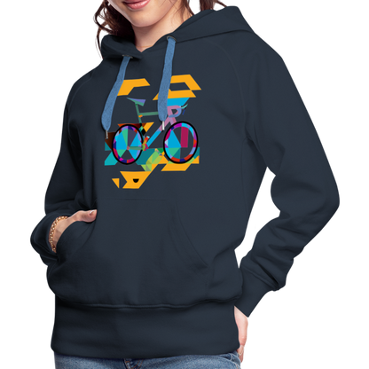 WN Abstract bike hoodie - navy