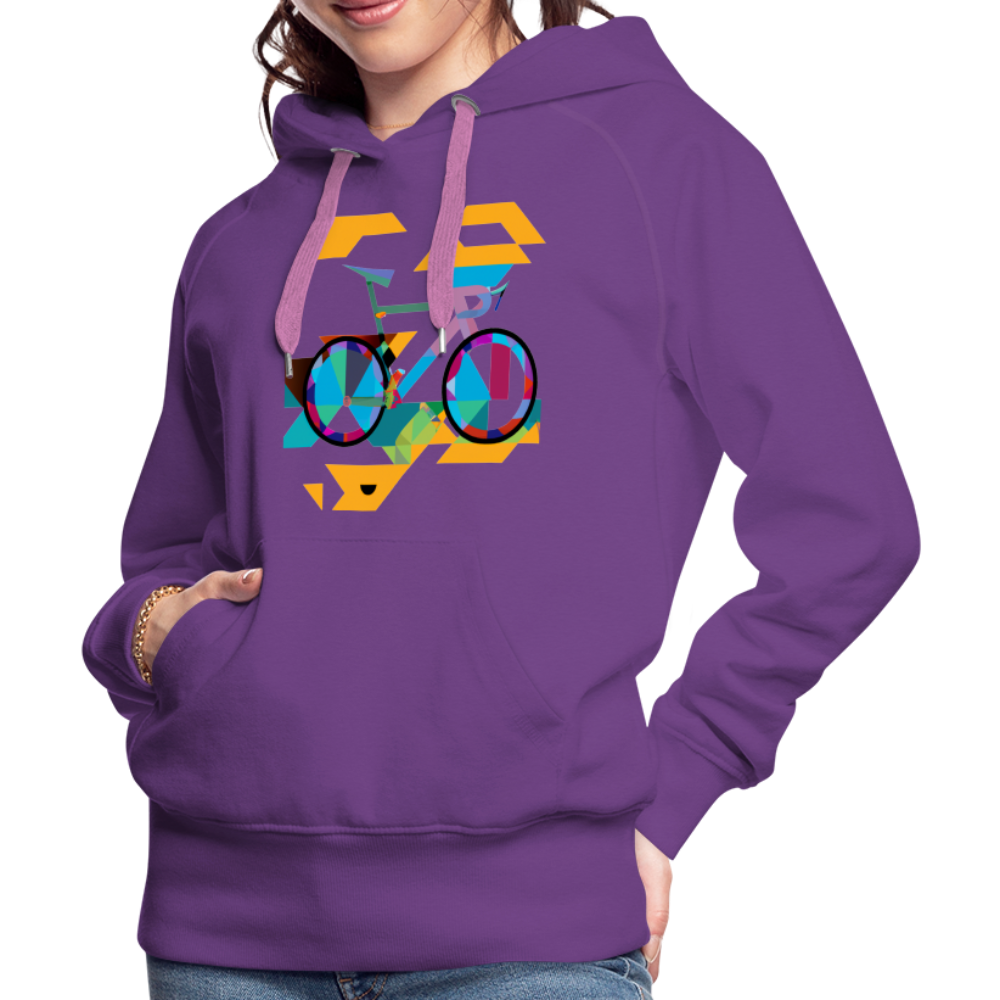 WN Abstract bike hoodie - viola