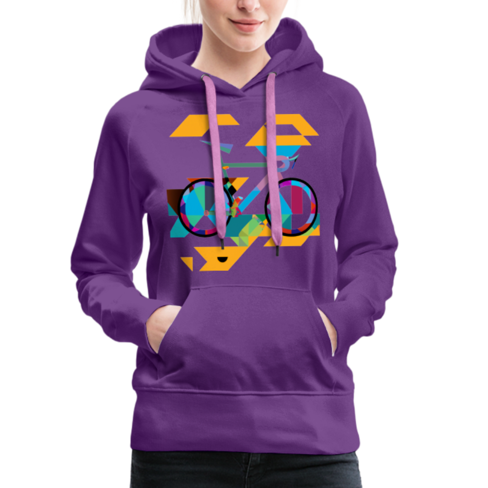 WN Abstract bike hoodie - viola