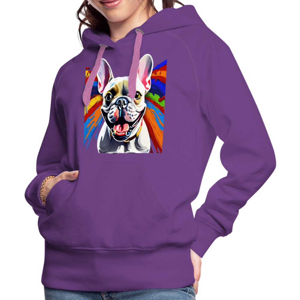 Painting bulldog Hoodie - viola