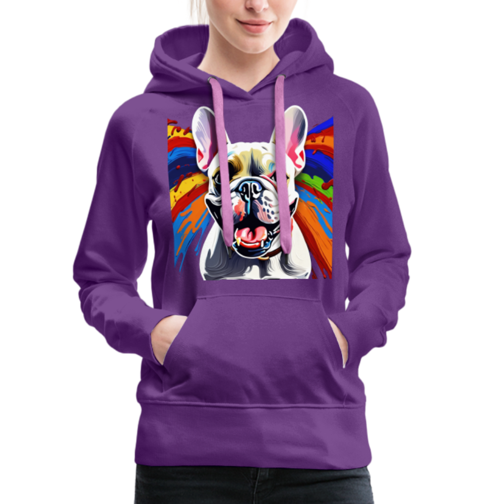 Painting bulldog Hoodie - viola