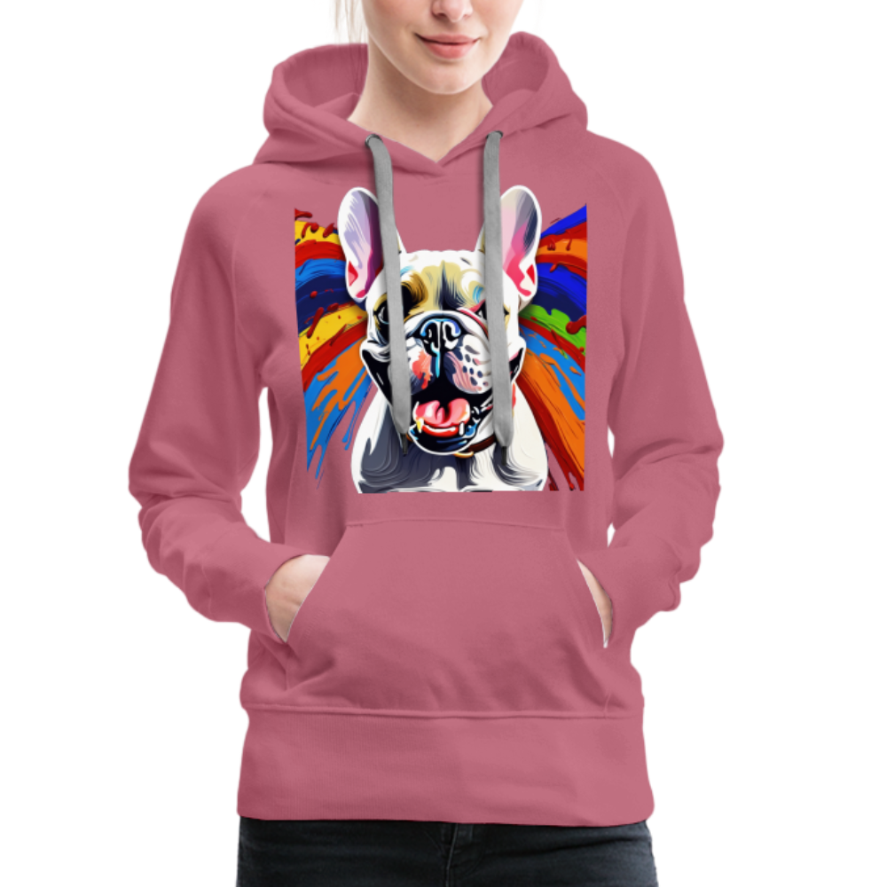 Painting bulldog Hoodie - malva