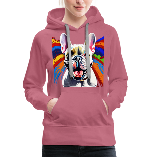 Painting bulldog Hoodie - malva