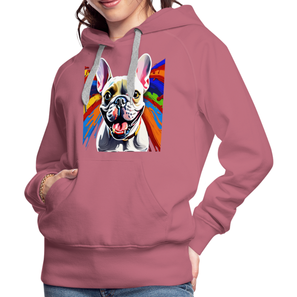 Painting bulldog Hoodie - malva